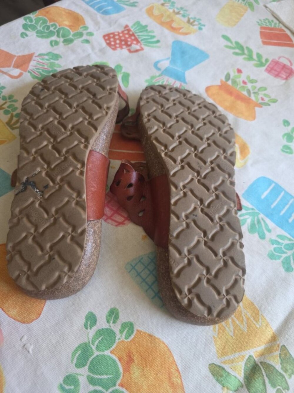Yokono Brown Leather Sandals Slides Made in Spain Women's Sz 8 - Picture 6 of 8